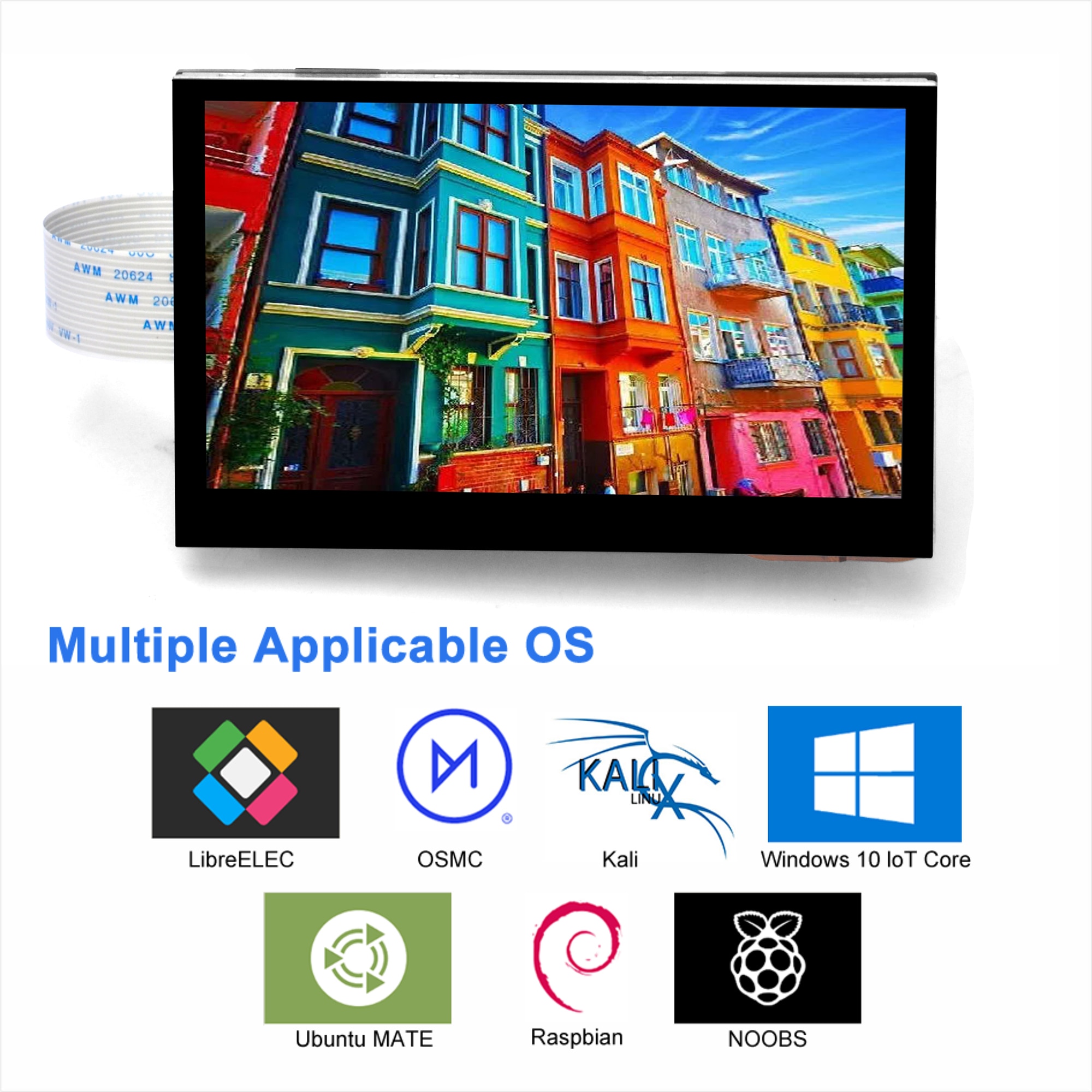 OSOYOO LCD  ġ ũ ÷ DSI ̽,   5, 4, 3, 2,  B A, 4.3 ġ IPS RP5i, 800  480